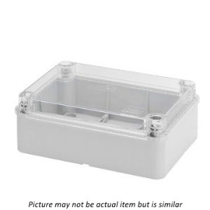 GEWISS 190H x 140W x 70D Plastic Junction Box with Transparent Lid (IP56)